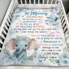 MINT22 Personalized Hi Mommy Grandma Told Me That You're Awesome Blanket Happy First Mother's Day Funny Gifts for New First Mom to Be from Bumb Baby Elephant Blanket Birthday Christmas view 4