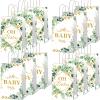 12pcs Oh Baby Party Favors Bags Sage Green Candy Treat Bags Eucalyptus Leaf (4.73.17.9 inches) Gold Foil Greenery Goodie Bag for Sage Boho Woodland Neutral Baby Shower Party Decorations Supplies view 1