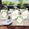 12pcs Oh Baby Party Favors Bags Sage Green Candy Treat Bags Eucalyptus Leaf (4.73.17.9 inches) Gold Foil Greenery Goodie Bag for Sage Boho Woodland Neutral Baby Shower Party Decorations Supplies view 4