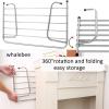whalebee Foldable Clothing Rack, Laundry Drying Rack Clothes Hanger Rack Wall Mounted for Easy Storage, for Laundry Dryer Room, Stainless Steel Clothes Hanger Rack view 4