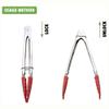 1pcs 7 Inch BBQ Nylon Tongs Tips Kitchen Mini Tong Heat Resistant Nylon Cooking Tongs Steel Food Tongs Kitchen Accessorie view 2
