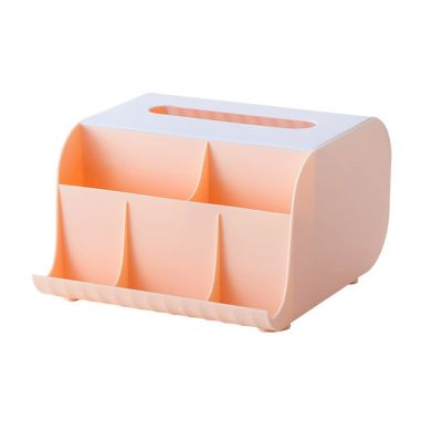 LUCBEI Tissue Box Holder Creative Tissue Storage Box Modern Minimalist Tissue Box Rack Multi-Function Paper Box Desktop Organizer Decorative Napkin Holder (Color : Pink)
