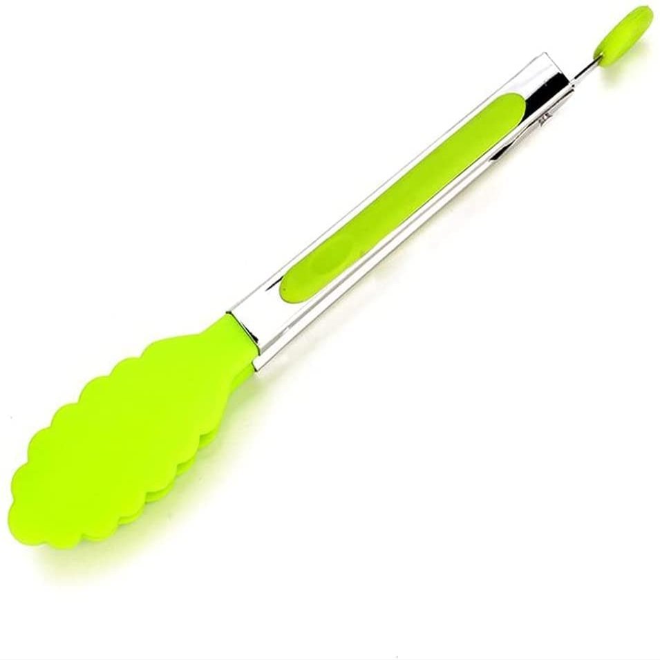 1pc Heat-Resistant Food Tong Creative Non-Slip Nylon Bread Tong Serving Tong Kitchen Tools BBQ Tools Accessories (A)