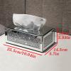 Tissue Box Holder Creative Light Luxury Glass Tissue Box Home Living Room Decoration Paper Box Desktop Napkin Storage Box Rectangle Decorative Napkin Holder view 2