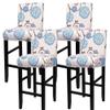 SearchI Bar Stool Covers Set of 4, Stretch Washable Barstool Seat Covers, Counter Height Chair Covers for Kitchen Dining Room Cafe (Ball Flower) view 1