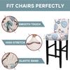 SearchI Bar Stool Covers Set of 4, Stretch Washable Barstool Seat Covers, Counter Height Chair Covers for Kitchen Dining Room Cafe (Ball Flower) view 3