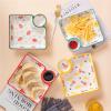 1 Pack Ceramic Divided Snack Serving Plate, Reusable Dipping Sauce Tray for Chips, Sushi, Cupcake, Appetizer, Condiments Dish for Ketchup, Vinegar, Soy, Teatime and Party (Color : B) view 2