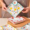 1 Pack Ceramic Divided Snack Serving Plate, Reusable Dipping Sauce Tray for Chips, Sushi, Cupcake, Appetizer, Condiments Dish for Ketchup, Vinegar, Soy, Teatime and Party (Color : B) view 4