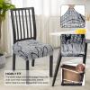 SearchI Stretch Dining Chair Seat Covers Set of 4, Soft Removable Washable Seat Covers for Dining Chairs, Dining Room Seat Cover Protector (Rear-Covered, Grey Lotus) view 2