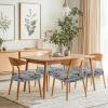 SearchI Stretch Dining Chair Seat Covers Set of 4, Soft Removable Washable Seat Covers for Dining Chairs, Dining Room Seat Cover Protector (Rear-Covered, Grey Lotus) view 3
