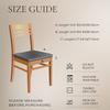 SearchI Stretch Dining Chair Seat Covers Set of 4, Soft Removable Washable Seat Covers for Dining Chairs, Dining Room Seat Cover Protector (Rear-Covered, Grey Lotus) view 4