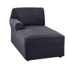Jacquard Sofa Chaise Lounge Cover, Modern Polar Fleece Sectional Sofa Slipcover, Stretch Left/Right Armchair Cover for Loveseat L Shaped Sofa (Gray3,Left Chaise Lounger) view 1