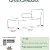 Jacquard Sofa Chaise Lounge Cover, Modern Polar Fleece Sectional Sofa Slipcover, Stretch Left/Right Armchair Cover for Loveseat L Shaped Sofa (Gray3,Left Chaise Lounger) view 2