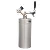RGWYGCG Mini Stainless Steel Beer Keg,Portable Home Dispenser System to Keep Fresh for Home Kitchen Brewing Beer,Keeps Carbonation for Craft Beer Draft and Homebrew,3.6 liters view 1