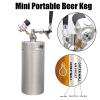RGWYGCG Mini Stainless Steel Beer Keg,Portable Home Dispenser System to Keep Fresh for Home Kitchen Brewing Beer,Keeps Carbonation for Craft Beer Draft and Homebrew,3.6 liters view 3