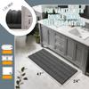 Yimobra Bathroom Rug Mat 47 x 24, Non Slip and Super Absorbent Bath Mat,Machine Washable Quick Dry,Ultra Plush Chenille Shower Rugs for Bathroom Floor Sink Tub and Shower Outside,Dark Gray view 2