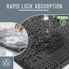 Yimobra Bathroom Rug Mat 47 x 24, Non Slip and Super Absorbent Bath Mat,Machine Washable Quick Dry,Ultra Plush Chenille Shower Rugs for Bathroom Floor Sink Tub and Shower Outside,Dark Gray view 4