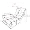 JURMALYN Floor Sofa Chair, Adjustable Floor Lounge Chair, Lazy Sofa Couch for Teens and Adults, Cushion Padded Comfy Reading Chair with Back Support for Living Room and Bedroom-Blue view 2