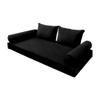 Prolinemax Style V4 Full Size Pipe Trim Velvet Indoor Daybed Mattress Bolster Pillow Complete Set AD374 view 2