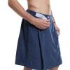 ANUFER Mens Adjustable Bath Towel Wrap - Wearable Towel Skirt with Pocket for Gym Shower Sauna Spa & Beach Cover Ups Navy Blue L view 1