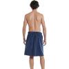 ANUFER Mens Adjustable Bath Towel Wrap - Wearable Towel Skirt with Pocket for Gym Shower Sauna Spa & Beach Cover Ups Navy Blue L view 3