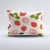 REALIN Red Strawberry Bedding White Strawberry Flower Duvet Cover Set Girl Boy Kids Bed Sets 2/3/4PCS Quilt Covers/Sheets/Pillow Shams,Twin/Full/Queen/King (C,Full-200x229cm-4PCS) view 3