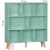 LEYAOYAO 8 Cube Bookshelf 3-Tier Bookcase with Legs, Mint-Green Kids Book Shelf Cute Storage Organizer, Large Open Toy Shelves Modern Bookshelves,Display Bookcases for Bedroom,Living Room,Nursery view 3