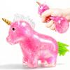 Squishy Unicorn Stress Balls Vase Filler, Pink Unicorn Stress Squishy Ball view 1
