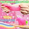 Squishy Unicorn Stress Balls Vase Filler, Pink Unicorn Stress Squishy Ball view 2