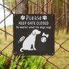 ArogGeld Metal Sign Please Keep Gate Closed Aluminum Metal Sign Chihuahua Dog Home Wall Decoration Puppy Doggy 10x10in Fashion Wall Art Decor for Home Bar Pub Garage Road Man Cave view 3