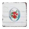 ArogGeld Metal Sign Monogram Initial O Metal Tin Sign Alphabet Red Floral Poster Wall Art Decor Single Letter French Floral 10x10in Antique Wall Plaque Poster for Bar Man Cave Cafe Garage Home view 1