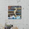 ArogGeld Nautical Coastal Seahorse Rudder Metal Sign Sea Wave Aluminum Metal Sign Ocean Theme Home Sign Wall Decor 10x10in Artistic Wall Decor Art for Home Bar Coffee Shop Man Cave view 4