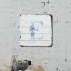 ArogGeld Monogram Initial E Tin Sign Alphabet Blue Floral Metal Tin Sign Last Name Home Wall Decoration Gardener 10x10in Chic Plaque Sign Decor for Home Bar Pub Garage Road Man Cave view 4