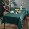 Homiest 1 Pack 60 x 102 Inches Satin Tablecloth Hunter Green Table Cover, Bright Overlay Table Cloth Silky Rectangle Table Decorations, Satin Dining Table Cloths for Wedding Reception Graduation view 2