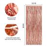 Crosize 2 Pack 3.3 x 9.9 ft Rose Gold Foil Fringe Backdrop Curtain, Streamer Backdrop Curtains, Streamers Birthday Party Decorations, Tinsel Curtain for Parties, Photo Booth Backdrops, Party Dcor view 2