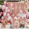 Crosize 2 Pack 3.3 x 9.9 ft Rose Gold Foil Fringe Backdrop Curtain, Streamer Backdrop Curtains, Streamers Birthday Party Decorations, Tinsel Curtain for Parties, Photo Booth Backdrops, Party Dcor view 4