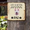 ArogGeld Life is Better with Dogs Tin Sign Golden Retriever Dog Metal Wall Art Dog Animal Wall Art Home Decor 10x10in Antique Wall Art Decor for Bars Restaurants Cafes Pubs view 2