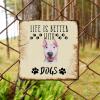 ArogGeld Life is Better with Dogs Tin Sign Golden Retriever Dog Metal Wall Art Dog Animal Wall Art Home Decor 10x10in Antique Wall Art Decor for Bars Restaurants Cafes Pubs view 3