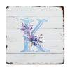 ArogGeld Monogram Initial K Metal Sign Alphabet Purple Floral Metal Wall Art Monogram Letter Wall Art Home Decor Flowers Floral 10x10in Farmhouse Metal Wall Decor for Home and Kitchen Bar Cafe Garage view 1