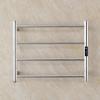 BEESOM Electric Towel Warmer with Timer, Heated Towel Warmer Rack, Wall Mounted Smart Constant Temperature Electric Towel Rack, Low Power Stainless Steel Heated Towel Rails,Bright-220V-Plug-in view 1