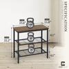 Fencer Wire 3-Tier Shoe Rack for Entryway, Mudroom Shoe Bench, Small Shoe Rack, Metal Shoe Shelf with Wood Board, Industrial Shoe Storage Table for Hallway, Living Room, Bedroom, Closet, Rustic Oak view 3