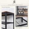 Fencer Wire 3-Tier Shoe Rack for Entryway, Mudroom Shoe Bench, Small Shoe Rack, Metal Shoe Shelf with Wood Board, Industrial Shoe Storage Table for Hallway, Living Room, Bedroom, Closet, Rustic Oak view 4