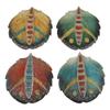 1 Set of Rustic Western Indian Turquoise Eagle Feather Coaster Holder W/ 4 Round Coasters view 4
