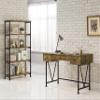 Coaster Home Furnishings - Analiese - Metal and Wood - 2-Piece Computer Desk and Bookcase Set with Three Storage Drawers, Four-Shelf Bookcase - Farmhouse - Home Office - Rustic Nutmeg - 801541-S2 view 2
