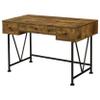 Coaster Home Furnishings - Analiese - Metal and Wood - 2-Piece Computer Desk and Bookcase Set with Three Storage Drawers, Four-Shelf Bookcase - Farmhouse - Home Office - Rustic Nutmeg - 801541-S2 view 3