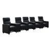 Coaster Home Furnishings - Toohey - Wood and Metal - 7-Piece Upholstered Theater Recliner with Tufted Backs, Pocket Coil Seating and Slim Track Arms - Living Room - Black - 600181-S5B view 1