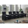 Coaster Home Furnishings - Toohey - Wood and Metal - 7-Piece Upholstered Theater Recliner with Tufted Backs, Pocket Coil Seating and Slim Track Arms - Living Room - Black - 600181-S5B view 2