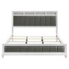Coaster Home Furnishings Barzini Modern Classic 4-Piece Bedroom Set Leatherette Upholstered California King Size Panel Bed Frame 56-inch Headboard White 205891KW-S4 view 4