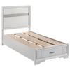 Coaster Home Furnishings Miranda Contemporary 4-Piece Bedroom Set Twin Size Storage Panel Bed Frame 50-inch Headboard White 205111T-S4 view 1