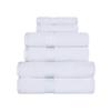 BLUENILEMILLS Turkish Cotton Luxury Towels, Ideal for Master Bath, Guest Bathroom, Fast Drying, Shower, Spa, Face/Washcloths, Hand, Bath Towels, Absorbent, Home Basics, 6 Piece Towel Set, White view 1